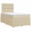 Boxmadras med topmadras Cremefarvet 120 x 190 cm Stof