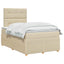 Boxmadras med topmadras Cremefarvet 120 x 190 cm Stof