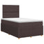 Boxmadras med topmadras Mørk Brun 120 x 190 cm Stof