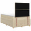 Boxmadras med topmadras Cremefarvet 120 x 200 cm Stof