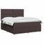 Boxmadras med topmadras Mørk Brun 140 x 190 cm Stof