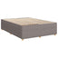 Boxmadras med topmadras Gråbrun 140 x 190 cm Stof