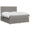 Boxmadras med topmadras Gråbrun 140 x 200 cm Stof