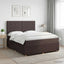 Boxmadras med topmadras Mørk Brun 180 x 200 cm Stof