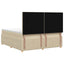 Boxmadras med topmadras Cremefarvet 180 x 200 cm Stof