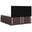 Boxmadras med topmadras Mørk Brun 200 x 200 cm Stof