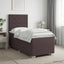 Boxmadras med topmadras Mørk Brun 90 x 200 cm Stof