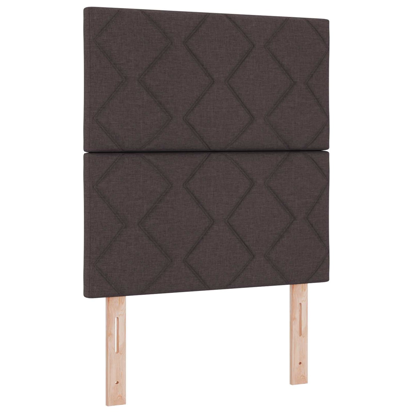 Boxmadras med topmadras Mørk Brun 80 x 200 cm Stof