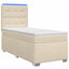 Boxmadras med topmadras Cremefarvet 100 x 200 cm Stof
