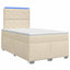 Boxmadras med topmadras Cremefarvet 120 x 190 cm Stof