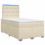 Boxmadras med topmadras Cremefarvet 120 x 200 cm Stof