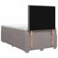 Boxmadras med topmadras Gråbrun 120 x 200 cm Stof