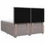 Boxmadras med topmadras Gråbrun 140 x 200 cm Stof