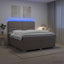 Boxmadras med topmadras Gråbrun 140 x 190 cm Stof