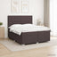 Boxmadras med topmadras Mørk Brun 200 x 200 cm Stof