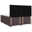Boxmadras med topmadras Mørk Brun 200 x 200 cm Stof