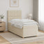 Boxmadras med topmadras Cremefarvet 100 x 200 cm Stof