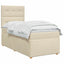 Boxmadras med topmadras Cremefarvet 100 x 200 cm Stof