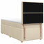 Boxmadras med topmadras Cremefarvet 100 x 200 cm Stof