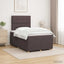 Boxmadras med topmadras Mørk Brun 120 x 190 cm Stof