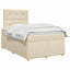 Boxmadras med topmadras Cremefarvet 120 x 190 cm Stof