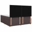 Boxmadras med topmadras Mørk Brun 160 x 200 cm Stof
