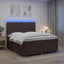 Boxmadras med topmadras Mørk Brun 180 x 200 cm Stof