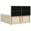 Boxmadras med topmadras Cremefarvet 180 x 200 cm Stof
