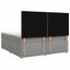 Boxmadras med topmadras Lysegrå 200 x 200 cm Stof