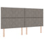 Boxmadras med topmadras Gråbrun 200 x 200 cm Stof