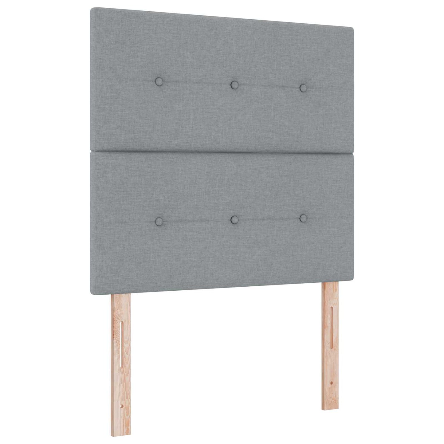LED boksmadrasseng med madras Lysegrå 120 x 200 cm Stof
