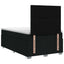 LED boksmadrasseng med madras Sort 120 x 200 cm Stof