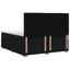 LED boksmadrasseng med madras Sort 140 x 200 cm Stof