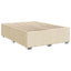LED boksmadrasseng med madras Cremefarvet 140 x 200 cm Stof