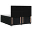 LED boksmadrasseng med madras Sort 140 x 200 cm Stof