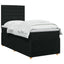 LED boksmadrasseng med madras Sort 80 x 200 cm Stof