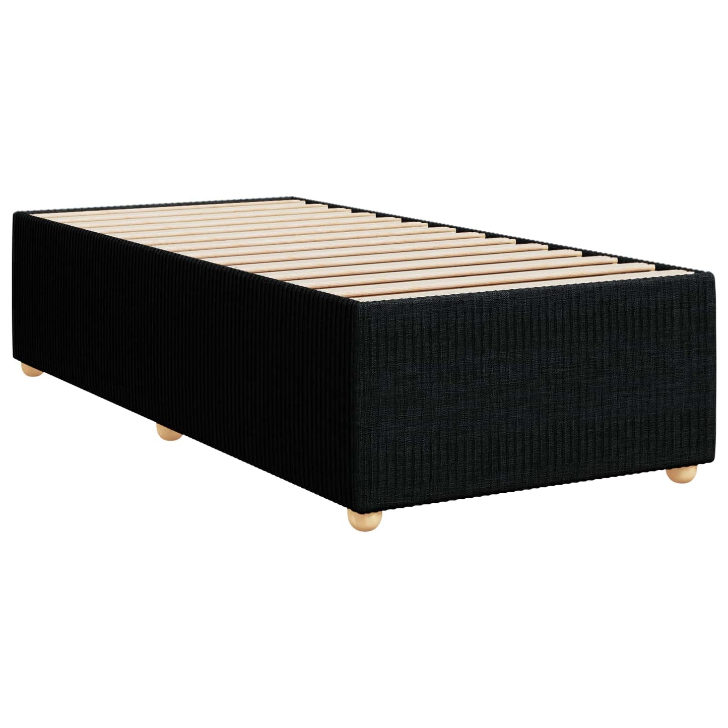 LED boksmadrasseng med madras Sort 80 x 200 cm Stof