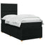 LED boksmadrasseng med madras Sort 80 x 200 cm Stof