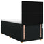 LED boksmadrasseng med madras Sort 90 x 200 cm Stof