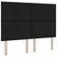 LED boksmadrasseng med madras Sort 140 x 200 cm Stof