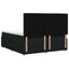 LED boksmadrasseng med madras Sort 160 x 200 cm Stof