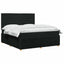 LED boksmadrasseng med madras Sort 180 x 200 cm Stof