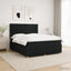 LED boksmadrasseng med madras Sort 180 x 200 cm Stof