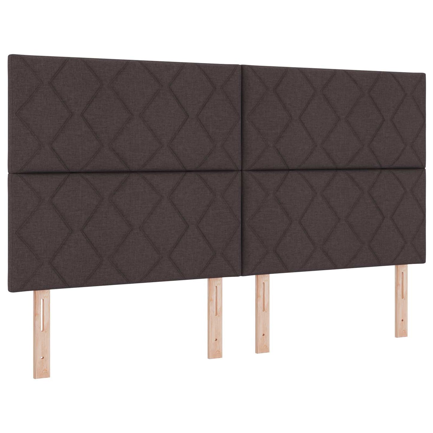 LED boksmadrasseng med madras Mørk Brun 180 x 200 cm Stof