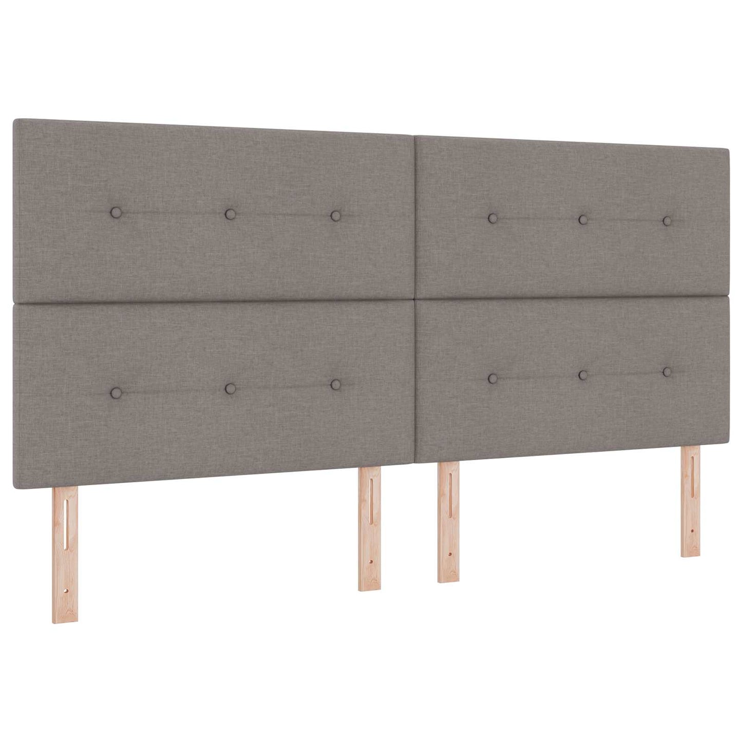LED boksmadrasseng med madras Gråbrun 200 x 200 cm Stof