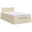 Ottoman seng med madras Cremefarvet 120 x 190 cm Stof