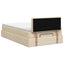 Ottoman seng med madras Cremefarvet 120 x 190 cm Stof