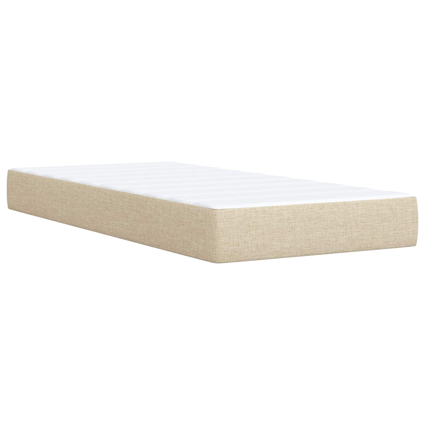 Ottoman seng med madras Cremefarvet 90 x 190 cm Stof