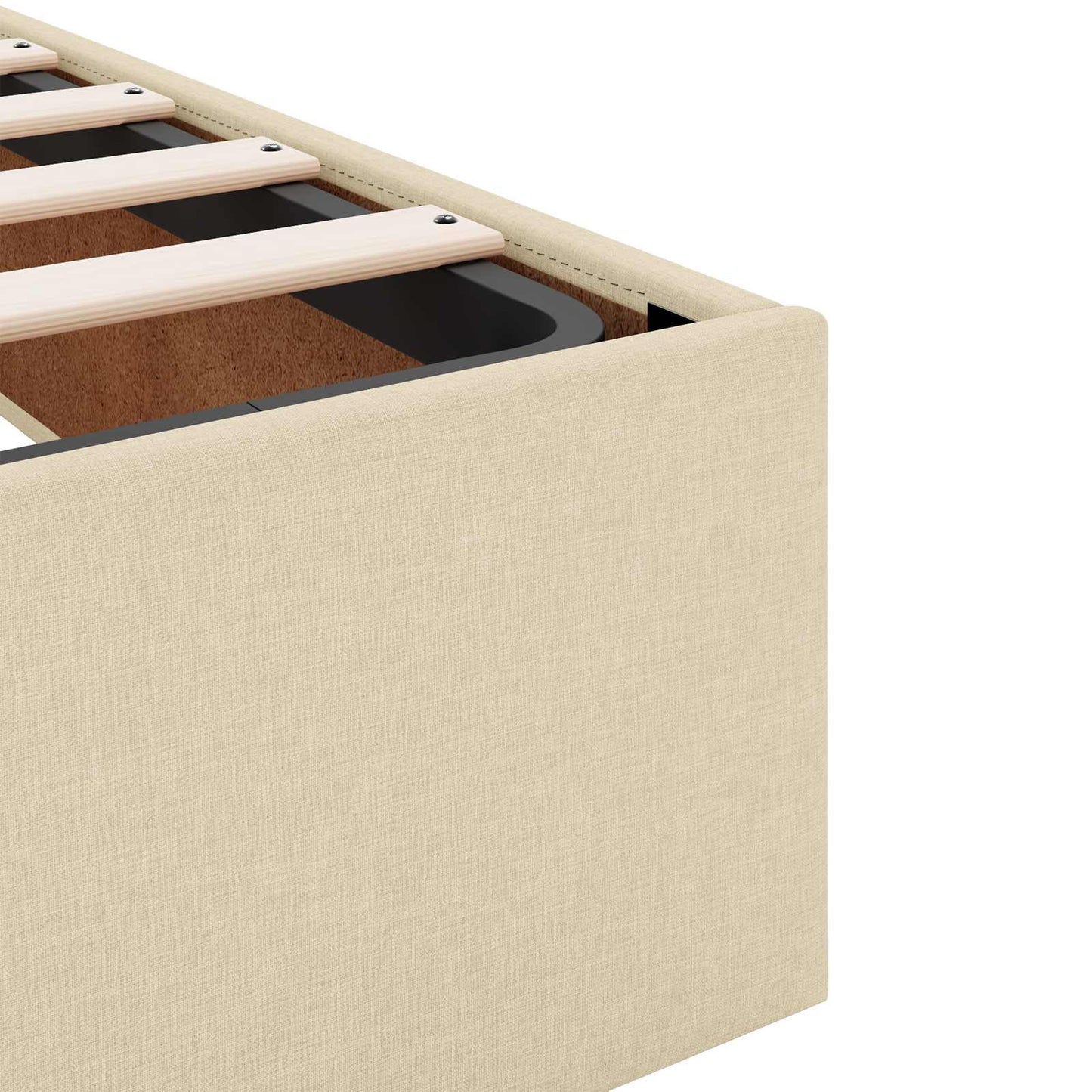 Ottoman seng med madras Cremefarvet 90 x 200 cm Stof
