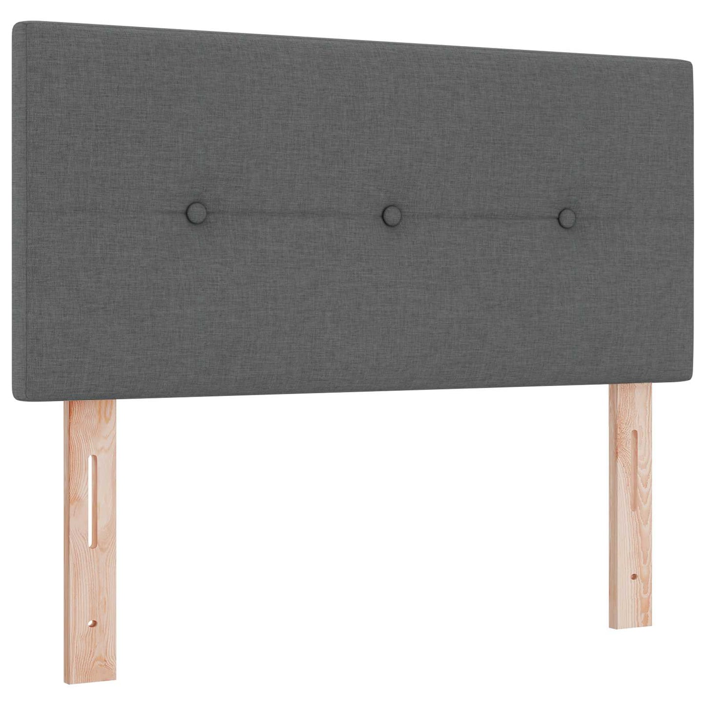 Ottoman seng med madras Mørkegrå 100 x 200 cm Stof